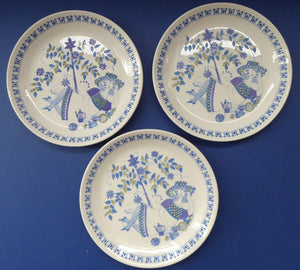 Nice Set of THREE Figgjo Flint: Turi Design / Side Plates. 7 inches