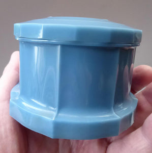Max Factor ART DECO Blue Plastic / Celluloid Powder Box Cover