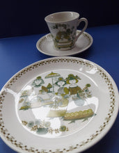 Load image into Gallery viewer, Very Collectable Little 1960s Norwegian FIGGJO FLINT Market Trio: Cup, Saucer and Side Plate
