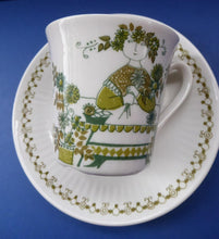 Load image into Gallery viewer, Very Collectable Little 1960s Norwegian FIGGJO FLINT Market Trio: Cup, Saucer and Side Plate

