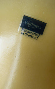 CAITHNESS GLASS Flared Vase. From the stylish vintage "Nouveau" range, and in the attractive Sand colour