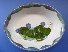 Load image into Gallery viewer, Large SCOTTISH Vintage WILD BERRIES Design Oval Shaped Serving Bowl by Highland Stoneware, Scotland. Hand Decorated (B)
