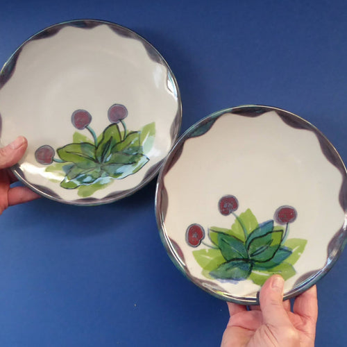 WILD BERRIES Design Side Plate by Highland Stoneware. Hand Decorated