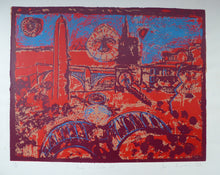 Load image into Gallery viewer, Paul Furneaux Demon on Calton Hill Screenprint Signed and Dated 1987

