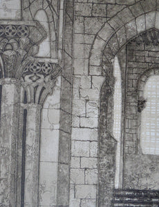 Listed Artist. Valerie Thornton (1931 - 1991). Romanesque Church, Segovia. Etching & Aquatint. Signed and dated 1979