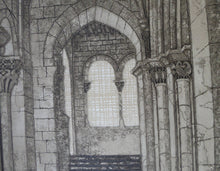 Load image into Gallery viewer, Listed Artist. Valerie Thornton (1931 - 1991). Romanesque Church, Segovia. Etching &amp; Aquatint. Signed and dated 1979
