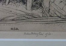 Load image into Gallery viewer, ORIGINAL Line Engraving by Robert Sargent Austin. The Pack Bridge, Aylestone, Leicestershire. Pencil signed and dated 1926
