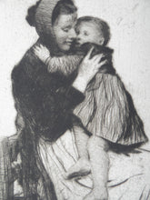Load image into Gallery viewer, Original Pencil Signed Etching: William Lee Hankey. Mother and Child; 1920s
