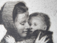Load image into Gallery viewer, Original Pencil Signed Etching: William Lee Hankey. Mother and Child; 1920s
