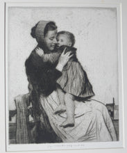 Load image into Gallery viewer, Original Pencil Signed Etching: William Lee Hankey. Mother and Child; 1920s
