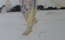 Load image into Gallery viewer, Elyse Lord 1930s Original WATERCOLOUR. Indian Lady Holding a Bird
