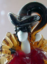 Load image into Gallery viewer, MASSIVE Signed Vintage Italian Murano Glass Pierrot / Comdia Dell&#39; Arte Figurine by Franco Toffolo. 18 inches in height
