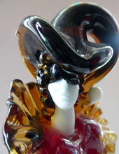 Load image into Gallery viewer, MASSIVE Signed Vintage Italian Murano Glass Pierrot / Comdia Dell&#39; Arte Figurine by Franco Toffolo. 18 inches in height

