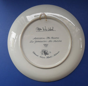 MASSIVE 14 inch Bjorn Wiinblad Wall Plate or Charger. From the Seasons Series: AUTUMN Nymolle Denmark, 1960s