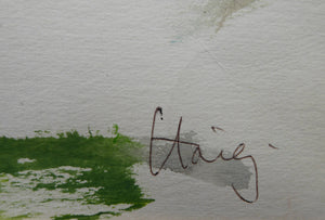 Scottish Art. GEORGE HAIG, 2nd Earl Haig (1918 - 2009) Original Abstract Watercolour Painting: Majorca II