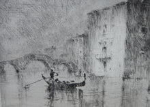 Load image into Gallery viewer, 1920s Original Etching by Sydney Mackenzie Litten (1887 - 1949). The Betrothal, Venice
