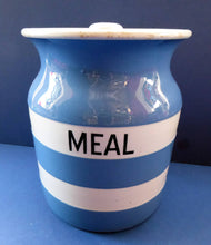 Load image into Gallery viewer, 1930s Cornishware Storage Jar: Meal
