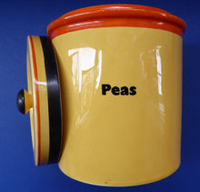 Load image into Gallery viewer, Rare Carlton Ware Large Art Deco Storage Jars 1930s Sunshine Yellow Geometic Pattern
