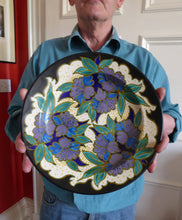 Load image into Gallery viewer, Large ART DECO Gouda Pottery Wall Plate or Charger. Rarer Hasler Pattern; c 1928
