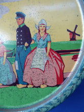 Load image into Gallery viewer, Interesting Dutch Biscuit Tin, probably 1930s or 40s. Unusual Art Deco Design
