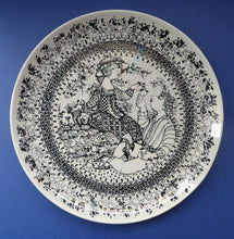Load image into Gallery viewer, MASSIVE 14 inch Bjorn Wiinblad Wall Plate or Charger. From the Seasons Series: AUTUMN Nymolle Denmark, 1960s
