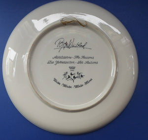 MASSIVE 14 inch Bjorn Wiinblad Wall Plate or Charger. From the Seasons Series: WINTER Nymolle Denmark, 1960s (A)