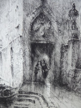 Load image into Gallery viewer, 1920s Original Etching by Sydney Mackenzie Litten (1887 - 1949). The Betrothal, Venice
