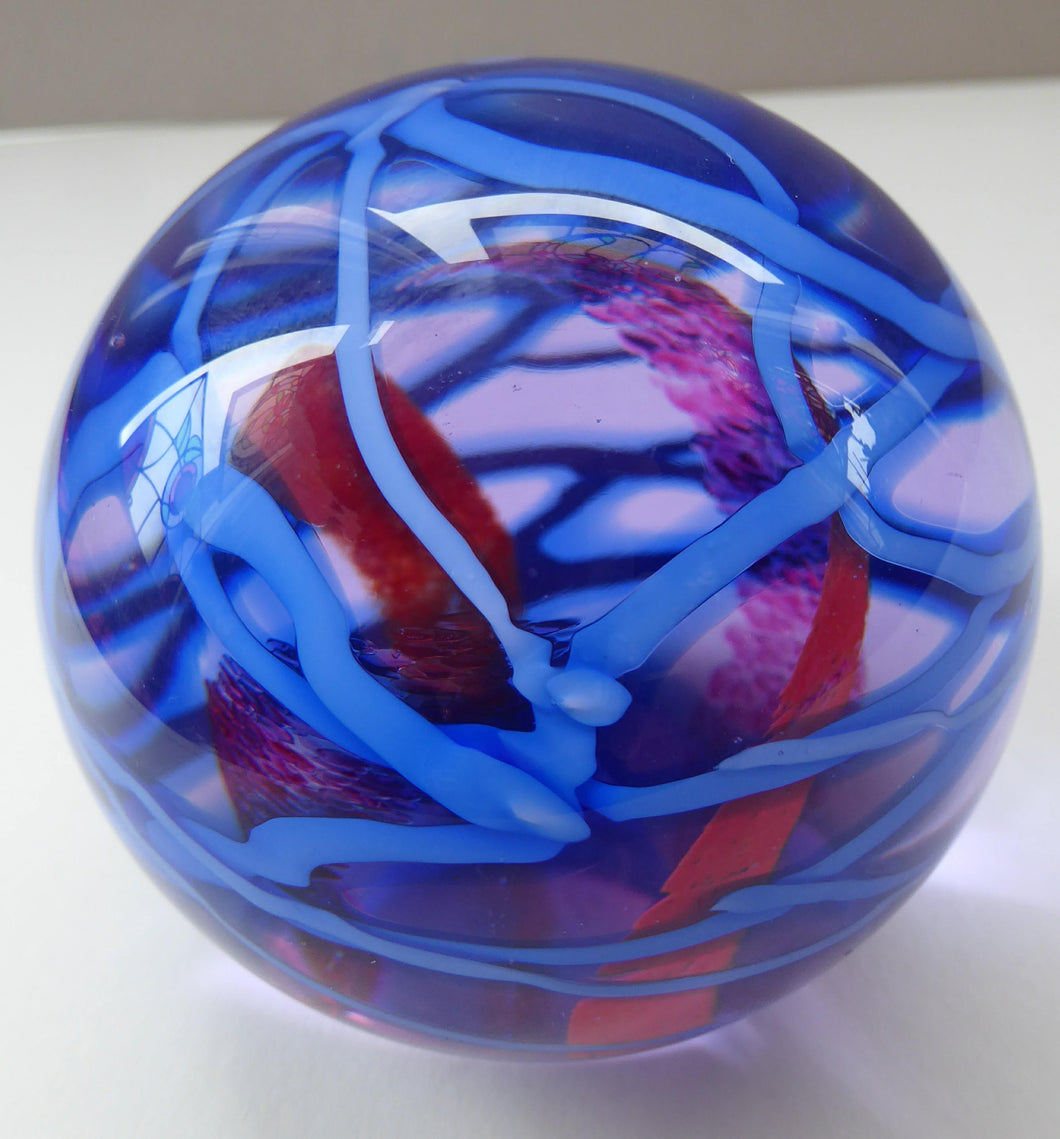 SCOTTISH Caithness Glass Paperweight: Vibrance by Alastair MacIntosh, 1989