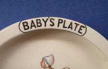 Load image into Gallery viewer, 1940s BABY&#39;S PLATE or BOWL. Charming Dish with Cute Images of Dutch Children
