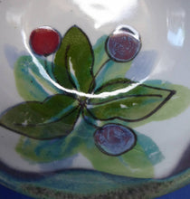 Load image into Gallery viewer, SCOTTISH Pottery. Vintage WILD BERRIES Design Cereal Bowl by Highland Stoneware, Scotland. Hand Decorated
