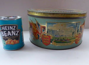 HUGE Vintage 1930s Co-op Commemorative CORONATION  Biscuit Tin for George VI and Queen Elizabeth