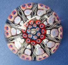 Load image into Gallery viewer, Scottish Glass - Strathearn Millefiori Canes and Latticino Ten Spoke Paperweight
