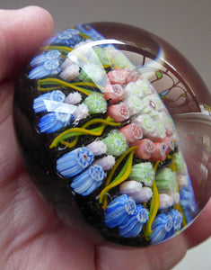Vintage Scottish Perthshire Paperweight 10 Spoles Millefiori