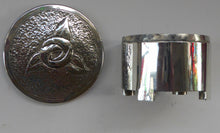 Load image into Gallery viewer, Pretty GLASGOW SCHOOL Lidded Circular Box with Glasgow Rose Motif. In the manner of Margaret Gilmour
