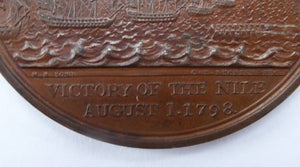 NELSON MEDAL. Extremely Rare Commemorative Bronze Davison Medal for the Battle of the Nile, 1798