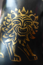 Load image into Gallery viewer, Portmeirion Gold Lion Coffee Cup and Saucer 1960s 
