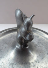 Load image into Gallery viewer, 1930s JUST ANDERSEN Danish Pewter Dish with Finely Modelled Squirrel Centrepiece

