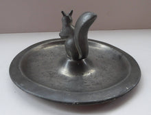 Load image into Gallery viewer, 1930s JUST ANDERSEN Danish Pewter Dish with Finely Modelled Squirrel Centrepiece
