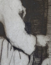 Load image into Gallery viewer, William Lee Hankey Etching Drypoint The Prayer Breton Peasant Girl
