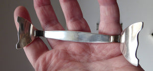 GERMAN Art Nouveau KNIFE RESTS. Set of Four. Each rest is silver plated and in excellent condition