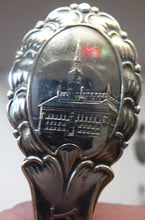 Load image into Gallery viewer, DANISH SILVER PLATE. Vintage Souvenir Caddy Spoon. Copenhagen Finial designs by Axel Prip
