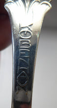 Load image into Gallery viewer, DANISH SILVER PLATE. Vintage Souvenir Caddy Spoon. Copenhagen Finial designs by Axel Prip

