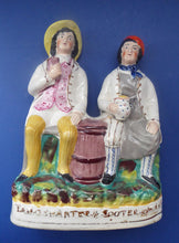 Load image into Gallery viewer, SCOTTISH Theme. Large Figure Group of Tam O&#39;Shanter and Souter Johnnie Figurine (from Robert Burns Poem) by SAMPSON SMITH; c1890s
