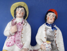 Load image into Gallery viewer, SCOTTISH Theme. Large Figure Group of Tam O&#39;Shanter and Souter Johnnie Figurine (from Robert Burns Poem) by SAMPSON SMITH; c1890s
