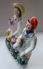 Load image into Gallery viewer, SCOTTISH Theme. Large Figure Group of Tam O&#39;Shanter and Souter Johnnie Figurine (from Robert Burns Poem) by SAMPSON SMITH; c1890s
