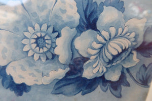ORIGINAL GEORGIAN Watercolour.  RARE Early 19th Century Grisaille Floral Designs for Plate Border Decorations: C