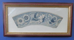 ORIGINAL GEORGIAN Watercolour.  RARE Early 19th Century Grisaille Floral Designs for Plate Border Decorations: A