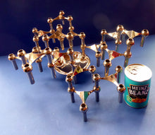 Load image into Gallery viewer, 1960s SPACE AGE Set of 15 Matching German CHROME Nagel Candlesticks. With Rarer Central Base Unit
