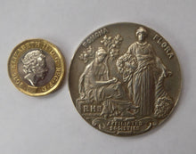 Load image into Gallery viewer, 1950s Royal Horticultural Society Silver Medal / Medallion.  NO INSCRIPTIONS and in Excellent Condition
