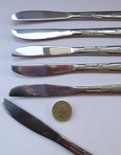 Load image into Gallery viewer, Vintage 1960s NORDAIR Canadian Airlines Knives. Set of Six Matching Smaller Sized Knives
